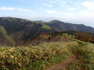 ヘブンス園原から富士見台高原へのルート
