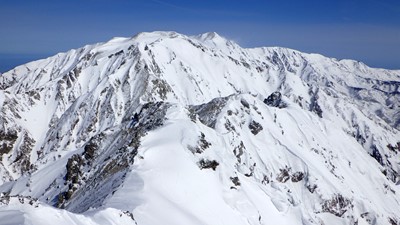 北アルプス,唐松岳,雪山